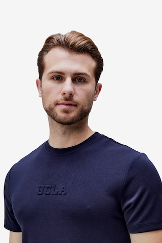 Canary Lacivert Bisiklet Yaka Gofre Baskılı Modal Kumaş Standard Fit Erkek Tshirt Siyah