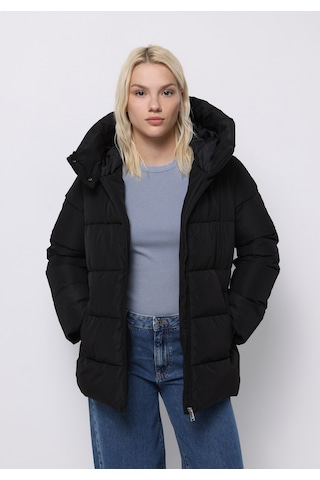 Colins Regular Fit Kapüşonlu Fermuarlı Astarlı Suya Dayanıklı Kadın Siyah Mont Cl1075971 Q1.v1 Blk Siyah