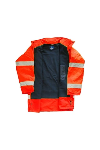 Junıor Jn1012/p Waterproof Polarlı Fosforlu Oxford Parka Turuncu L Beden Turuncu
