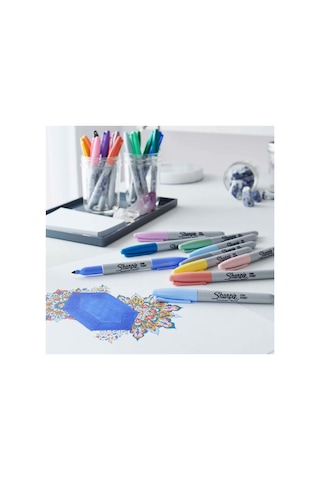 Sharpie Fine Permanent Markör, Mystic Gems, 12'li Paket