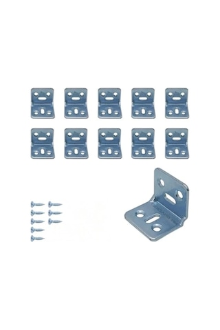 10 Adet L Demir Gönye Köşebent, 30x25x25mm -