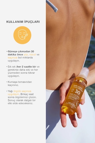 Yüksek Korumalı Güneş Koruyucu Yağ Organik Kayısı Yağı İçeren Spf 30 150 Ml