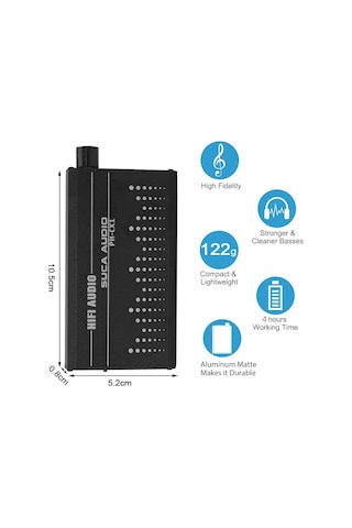 Alüminyum Taşınabilir Kulaklık Amplifikatörü Hifi Ses Kulaklık Amplifikatörü Ses İyileştirici Amp 1000mah 3.5mm Portlu