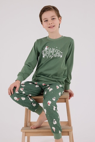 Rolypoly Erkek Çocuk Yeşil Pijama Takımı Rp3680-c-v2