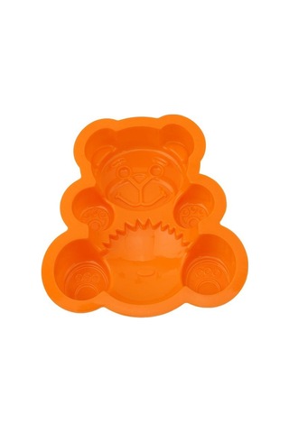 Turuncu 3d Ayı Kek Kalıbı Silikon Jöle Fondan Kalıp Çerez Tava Tatlı Kalıp