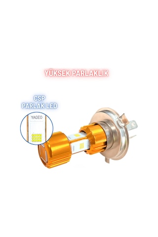 H4 Led Far Ampul 12-24v 6000k Beyaz Yüksek Performanslı Motosiklet Araba Led Ampul 1 Ad 12w/1500lm