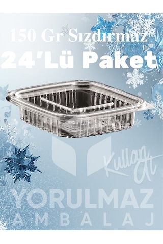150 Gr Paket Servis Ve Buzdolabı Kullanımına Uygun, Sızdırmaz Kullan- At Kap 24 Lü Paket