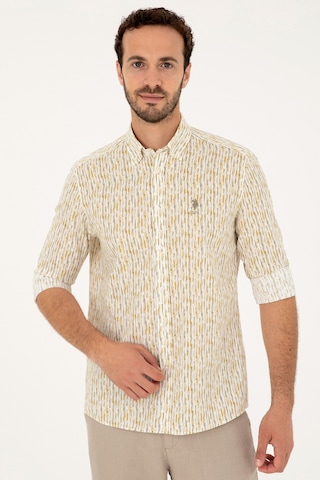 U.s. Polo Assn. Erkek Haki Gömlek Desenli 50282825-vr027 Haki