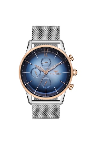 Ferro Gümüş Hasır Kordon Erkek Kol Saati Fm11039c-e3 Rose Gold - Gümüş