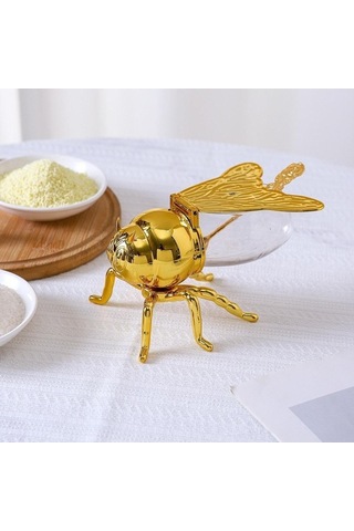 Pazly Suntek Arı Bal Kavanozu Çok İşlevli Mutfak Ve Ev Kullanımı Altın Renk Altın