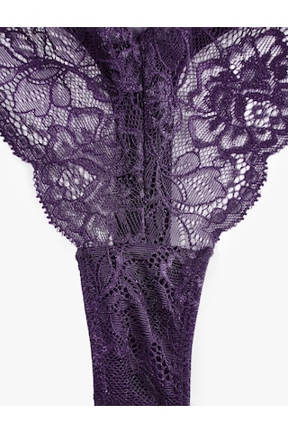Koton Rahat Kalıp Dantel String Külot Mor 7wlk30200mk