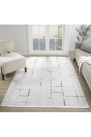 Mariesse Home Aspendos Akrilik Dokuma Salon Mutfak Koridor Kesme Yolluk Dokuma Makine Halısı 5118-kahve