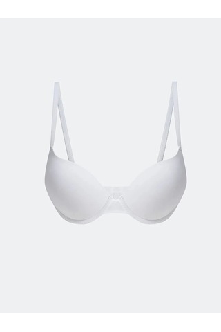 Scm Lingerie Scm Lıngerıe Beyaz Balenli Dolgulu Düz Tişört Sütyen Beyaz