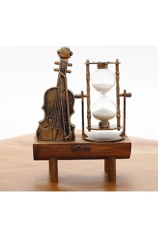 Kenpazar Dekoratif Keman Tasarımlı Kum Saati S-39