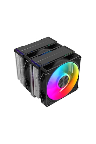 Sama A60l, Black, 2x120mm Argb Fan, Kule Tipi Hava Soğutma, 6 Adet Gelişmiş Nikel Kaplı Bakır Isı Bo