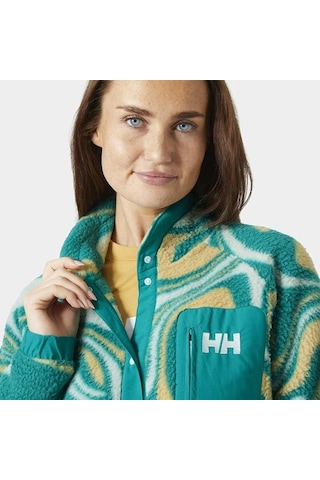 Helly Hansen Polar Imperial Printed Pile Snap Kadın Dik Yaka Ceket Çok Renkli