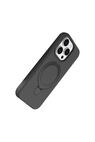 Apple İphone 14 Pro Max Uyumlu Regal Magsafe Standlı Kapak - Titan Gri
