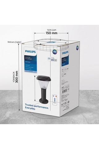 Philips Bgc010 Led2/730 Rs Pro Solar Set Üstü Bahçe Armatürü 3000k