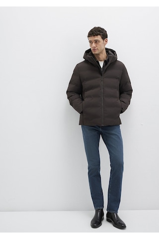 Mavi - Kahverengi Ceket 0110652-70219 Kahverengi