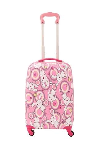 Mçs Baskılı Abs Çocuk Valizi V307 Pembe-tavşan Baskı