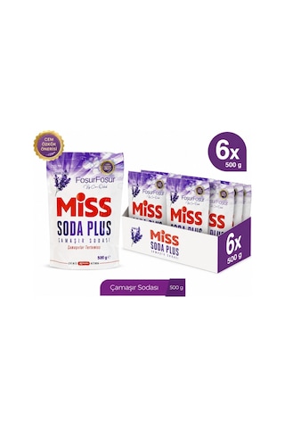 Miss Soda Plus Çamaşır Sodası 500 Gr Lavanta 6lı Set Tplm 3000 Gr