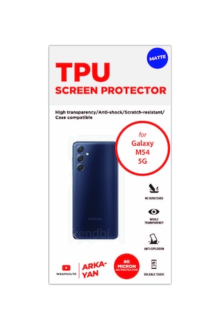 Samsung Galaxy Uyumlu M54 5g Mat Arka Ve Yan Kaplama Koruyucu Hd Film