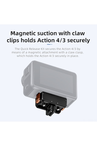 Monyee Djı Osmo Action 4/3 İçin Hızlı Kurulumlu Metal Manyetik Katlanır Tripod Adaptörü