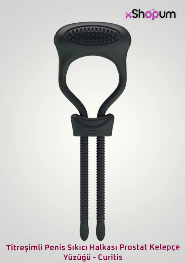 xShopum Titreşimli Penis Sıkıcı Halkası P Noktası Kelepçe Yüzüğü - Curitis