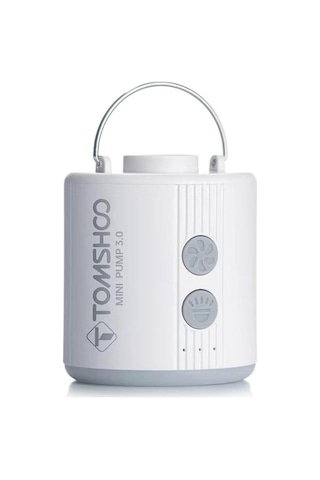 Pazly Taşınabilir Hava Pompası Led Işıkla, Şarj Edilebilir, Havuz Ve Yüzme Halkası İçin Mini Şişirme Pompası Beyaz