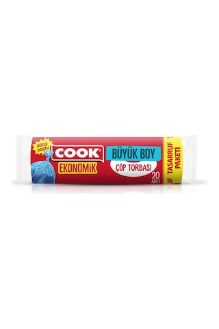Cook Büyük Çöp Torbası 65 80 Cm 20 Li X 12 Adet
