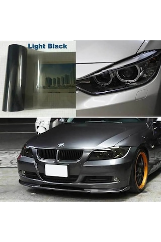 Mat Siyah- 40 Cm X 150 Cm-oto Araba Tonu Far Arka Lambası Sis Işık Vinil Duman Film Levhası Etiket Kapak Araba Şekillen