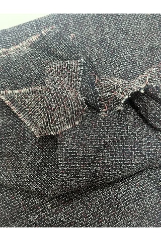 Minimal Desenli Şanel Kumaş 2,30x1,50 Metre Siyah