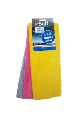 Suff Orkide Mikrofiber Yumuşak Cila Ve Kurulama Bezi 3 Lü 40x40cm Renkli Suff Orkide Mikrofiber Yumuşak Cila Ve Kurulama Bezi 3 Lü 40x40cm Renkli