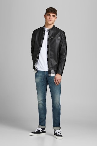 Jack & Jones Erkek Deri Ceket 63412147218 Siyah-Siyah