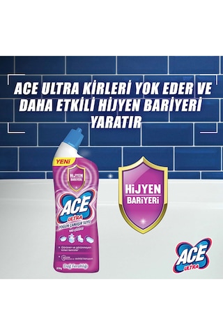 Ace Ultra Power Jel Kıvamlı Çamaşır Suyu Dağ Tazeliği 810G X 6 Adet