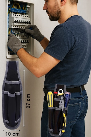 Bel Tipi Hırdavat Alet Çantası Hırdavat Çantası Elektrikçiler Teknisyenler Ustalar İçin Özel Tasarım 27cmx10cm