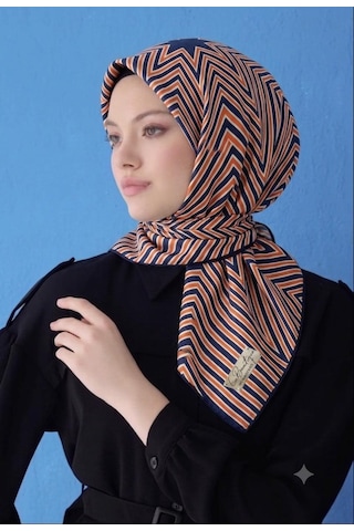 La Boutique Yaz Serinliği Güz Eşarp - 90 X 90 -2082-01 Lacivert