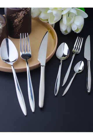 Ares 12 Kişilik 89 Parça Çatal Kaşık Bıçak Takımı Metal