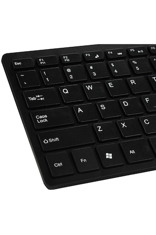 Yeni Siyah İnce Klavye Usb Bilgisayar Mini Klavye Kablosuz Değil Pc