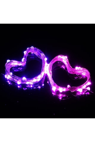 Qingmipy Pil İle Çalışan 5 Metre 50 Led Esnek Su Geçirmez Işık Şeridi - Parti Dekorasyonu Mavi