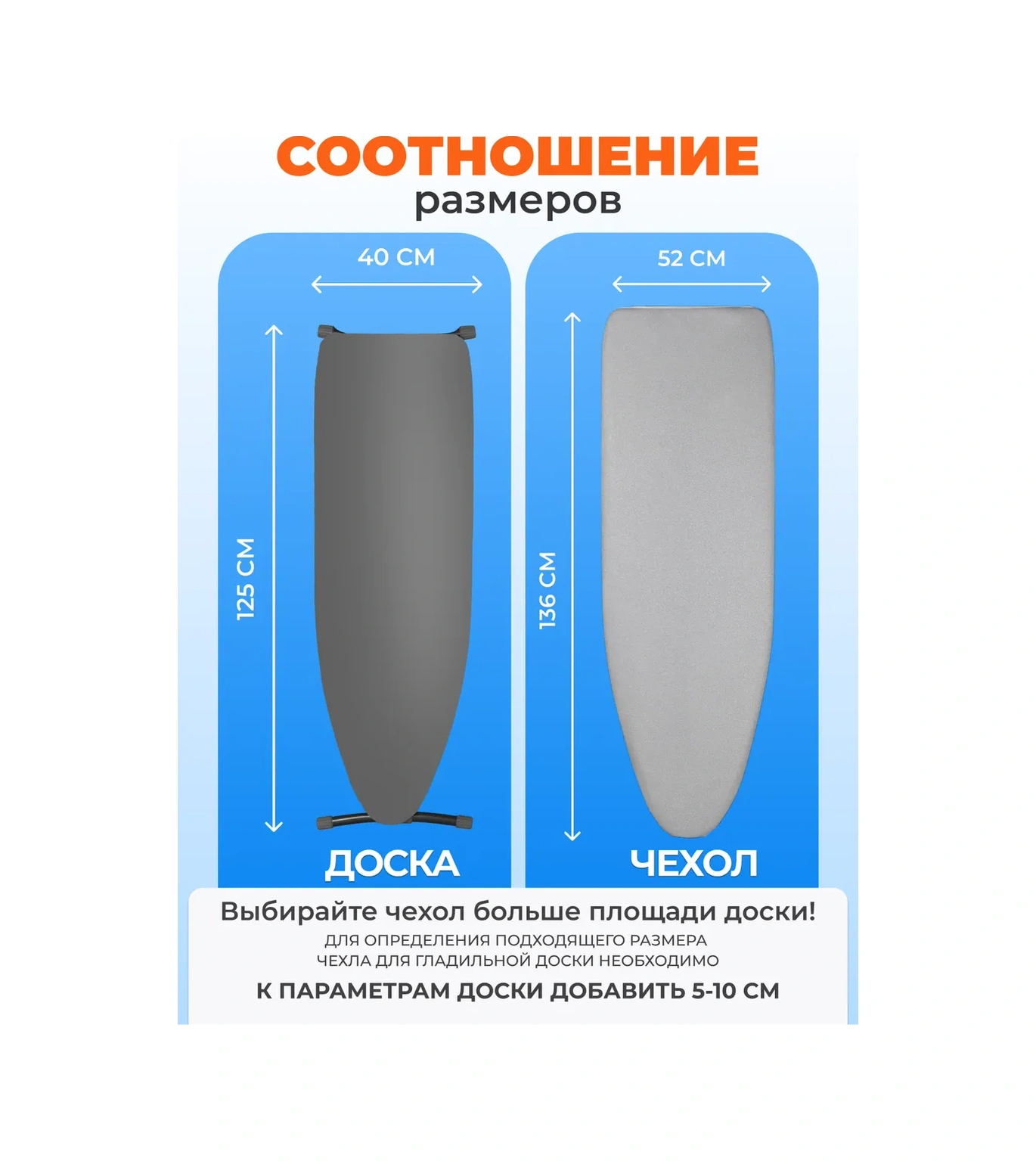 Eva Ütü Masası Kılıfı 125x40 Cm Isıya Dayanıklı Teflon 12759003 Gri