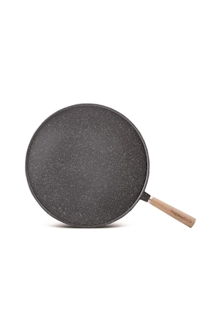 Thermoad Gözleme Tavası 36 CM Ahşap Saplı Gri