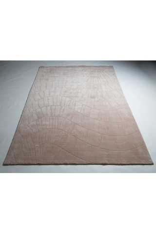 Çam Halı Emboss 7803 Pembe Modern Desen Yeni Zellanda Yünü Ve Viskon El Dokuması Halı - 130x190 Pembe