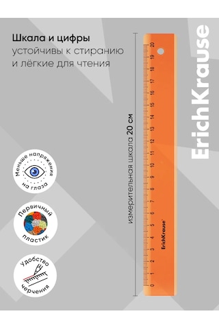 Erichkrause Çizim Seti, Cetvel, İletki, Gönye 14195770 Kırmızı