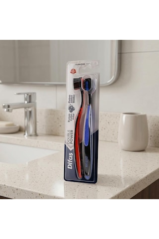 Difaş Double Power 2'li Yumuşak Kıllı Diş Fırçası