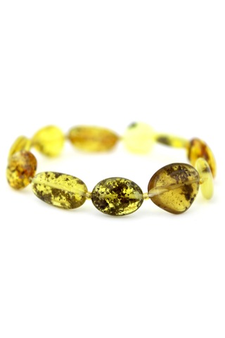 Kehribar Bileklik Amorf Tasarım Ambergold Blk23-142 Çok Renkli