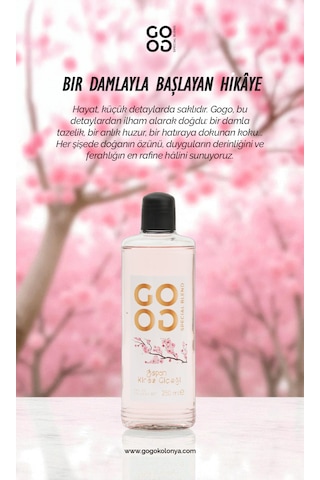 Gogo Japon Kiraz Çiçeği Kolonya 250ml Cam Şişe
