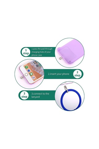 Junsunmay Silikon Bilezik Cep Telefonu Kordon Döngü Anti-kayıp Bilek Halat Telefon Kılıfı İçin Evrensel Mor