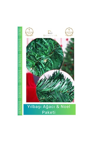 Yılbaşıağacı Yeni Lüks Şık Dekoratif Yapay Çam Ağacı Yeşil Sık Yapraklı Noel Paketi 150 Cm 220 Dal Standart