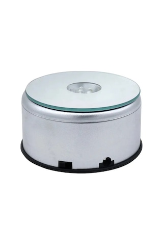 Teltree Renkli Döner Led Işık Tabanlı Kristal Dekoratif Alet - 3d İç Kazı Desenli, Usb İle Beslenen 8cm Sürekli Işık Gösterim Tabanı Diğer